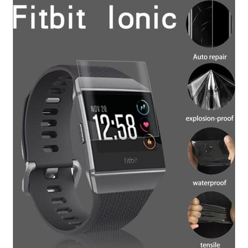 500pcs Premium Clear Film Screen Protector For Fitbit Ionic Wristwatch Soft Protective Films Case Not Tempered Glass