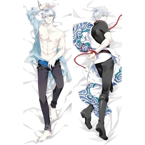 Anime Gintama Pillow Cover Sakata Gintoki Takasugi Shinsuke Dakimakura Case Cool 3D Double-sided Bedding Hugging Body Pillow