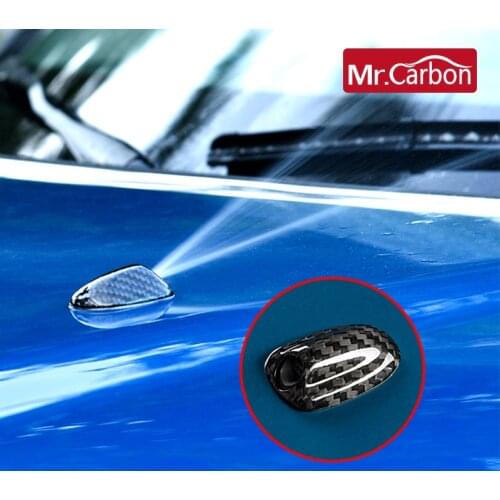Car exterior wiper nozzles true carbon decorative stickers For BMW MINI Cooper F54 F55 F56 F57 F60 R55 R56 R60 R61 auto parts