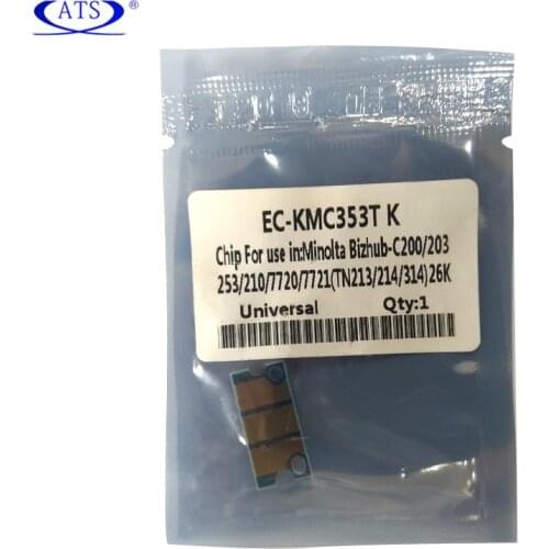 Toner Cartridge Chip For Konica Minolta C 200 203 253 210 7720 7721 Compatible C200 C203 C253 C210 C7720 C7721 Copier Supplies