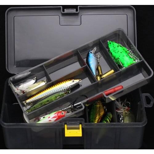 Double Layer Fishing Box Lure Case Portable Fishing Storage Bucket Waterproof Fishing Bait Box Fishing Tool Case Bait Container