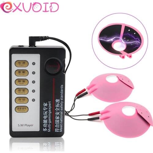 EXVOID Electrical Breast Stimulation Nipple Massager SM Bondage Sex Toys for Women Electric Shock Male Cock Ring Adult Products