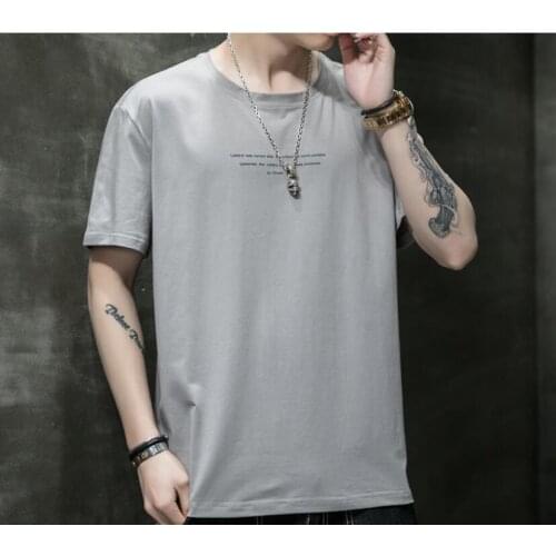 2021 New Summer Short Sleeved T-Shirt Men Solid Shirt Clothing Casual Mens Oversized T Shirts