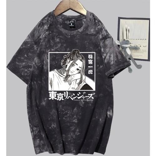 2021 Hot Japanese Anime Tokyo Revengers T Shirt Men Kawaii Manga Graphic Tie Dye Clothes New Fashion Top Tees