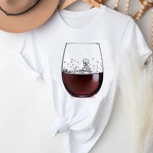 T-shirts for Women Funny Skull Cartoon Fashion Trend Spring Summer Clothes Graphic Tshirt Top Lady Print Female Tee T-Shirt