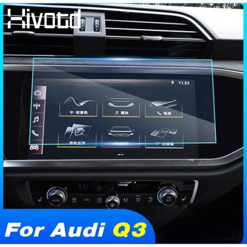 Hivotd For Audi Q3 2020 2019 Car GPS Navigation Tempered Glass Screen Protection Film HD Stickers Interior Accessories Decorate
