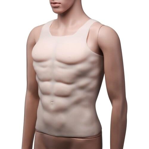 1300g Women cross over into muscular men Man Fake Chest Muscle Belly Macho Man Artificial Simulation Cosplay Party Dress