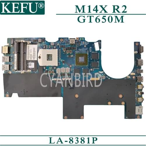 KEFU LA-8381P original mainboard for Dell Alienware M14X R2 with GT650M Laptop motherboard