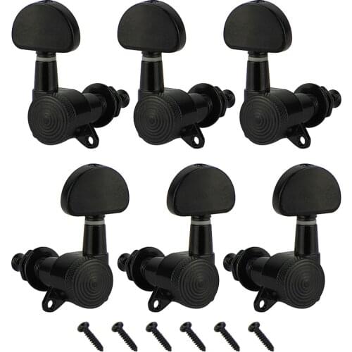 FLEOR 3L3R Guitar Tuning Keys Pegs Locking Tuners Machine Heads 3L3R Black for Guitar Parts