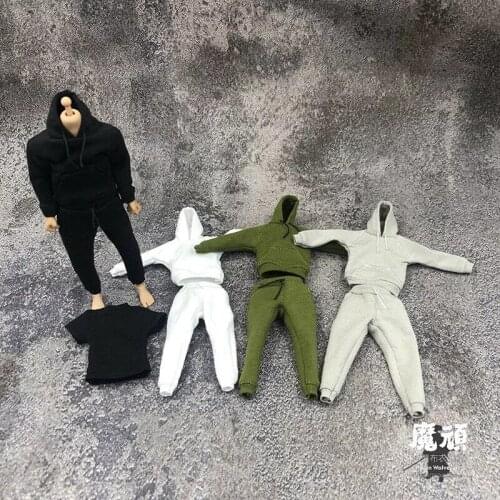 1/12th Mens Sports Suit Sweatshirts Pants Short-Sleeved Set In Stock Fit Male Action Figure