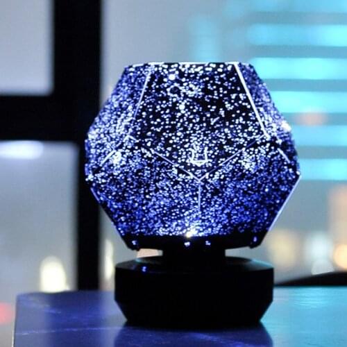 Rotating Starry Sky Projection LED Lamp Creative Projector USB Rechargeable Ceiling Romantic Rotating Dazzling Interior Bedroom