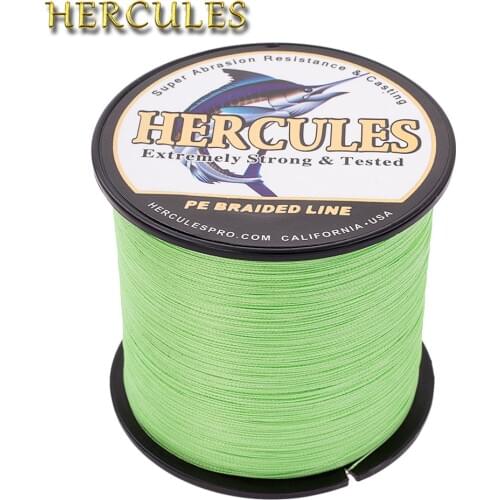 Hercules Tresse Peche 4 Braid Multifilament Lure Braided Fishing Line Goods For Fishing Pe Carp 100M To 2000M 6-100LB Stream
