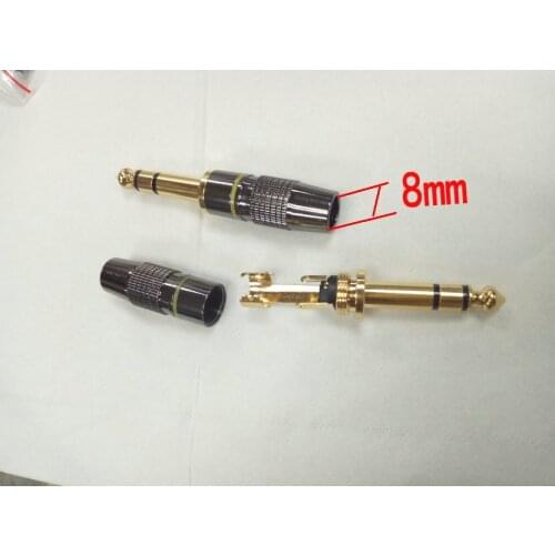 Copper GOLD PLATED 6.3mm stereo JACK PLUG for soldering connector Selling