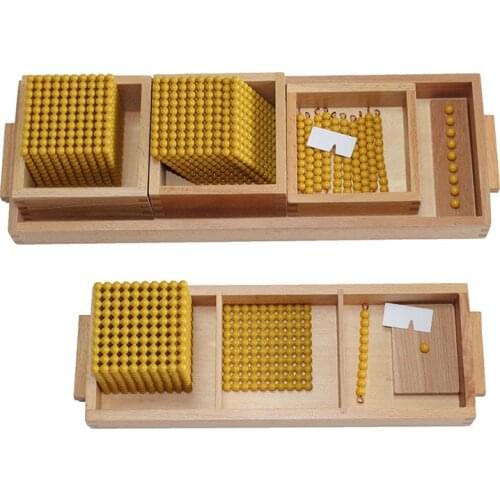 Montessori Mathematics Instruments Childrens Bank Game Instruments Introduction to Decimal Symbols with Trays