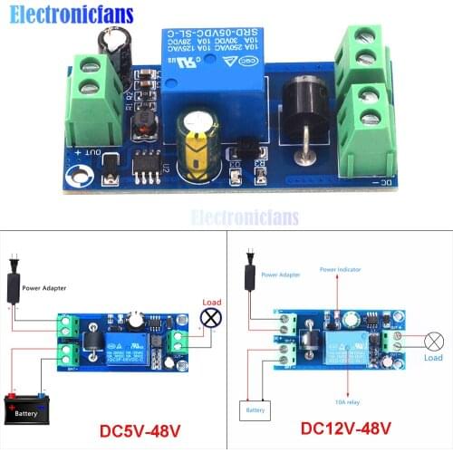 Power-OFF Protection Module Automatic Switching Module 5V-48V UPS Emergency Cut-off Battery Power Supply 12V Control Board