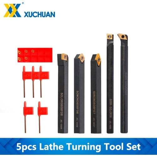 Lathe Turning Tool Set CNC Tool Holder With Carbide Inserts 15pcs For Lathe Turning Tools Machine Tools CNC Tool Holder Set