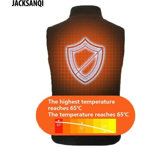 JACKSANQI New Winter Men Womens Thick USB Zone 9 Heating Hiking Vest Outdoor Sports Warm Skiing Camping Sleeveless Coats RA434