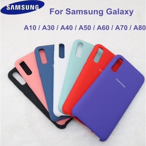 Original Samsung Galaxy A10 A30 A40 A50 A60 A70 A80 Back Case Liquid Silicone Case Silky Soft-Touch Finish Back Protective Cover