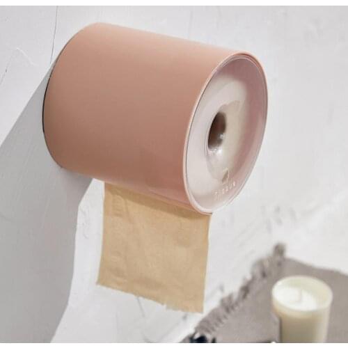 Durable Simple Home Punch-free Roll Paper Holder Traceless Household Tissue Storage Box Toilet Supply Organizer Paper Box