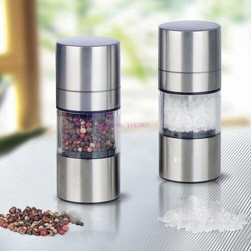30pcs Stainless Steel Manual Salt Pepper Mill Grinder Portable Mill Seasoning Muller Kitchen Tools Spice Sauce Grinder Pepper
