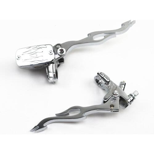 Flame 7/8" 22mm Brake Clutch Lever For Honda Kawasaki Suzuki Cruiser Cafe Custom