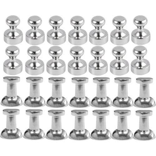 28Pcs Steel Magnetic Push Pins Strong Magnets for Fridge Bathroom Kitchen Locker Classroom Industrial Office Hanger