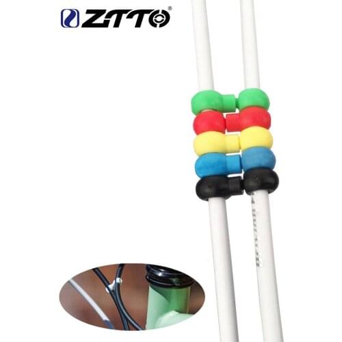 ZTTO 10 Pcs MTB Brake Line C/S Buckle Bike Brake Derailleur Shift Cable Line RotatableTube Pipeline Storage Device Ring Clasp