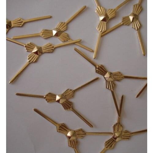 100pcs 30mm Gold 3 points butterfly buckle/Tie Clips With 200pcs Hooks Bead Curtain Accessories Lighting&Curtain Metal Connector