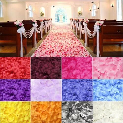 100 Pcs Artificial Rose Flower Petals Wedding Party Table Floor Decorations Dried Flowers