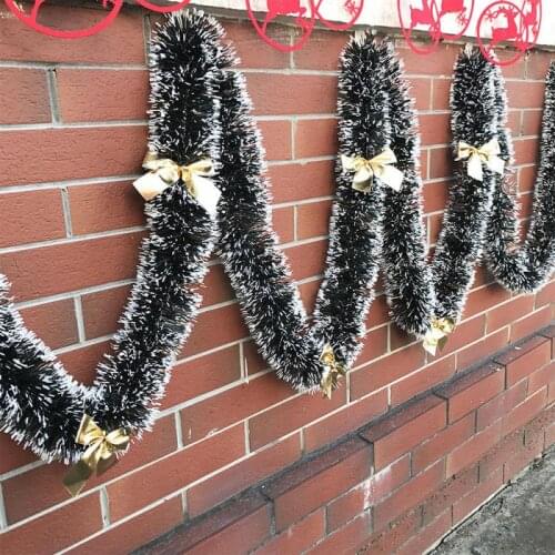200cm Colorful Garland Christmas Xmas Wreath Fireplace Plant Tree Pine Ribbon Home Decor Christmas Tree Ornaments Garland Tinsel