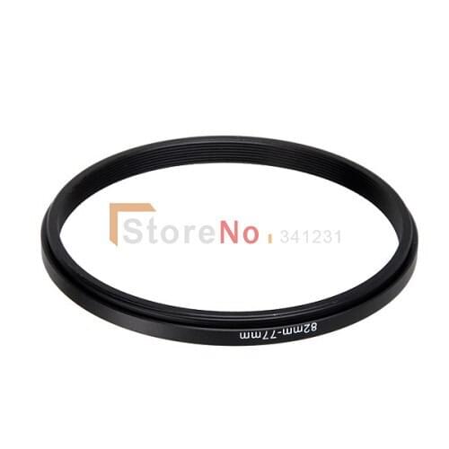 82mm to 77mm 82-77mm Metal Lens Step Down Lens Filter Ring Adapter Black With Tracking Number