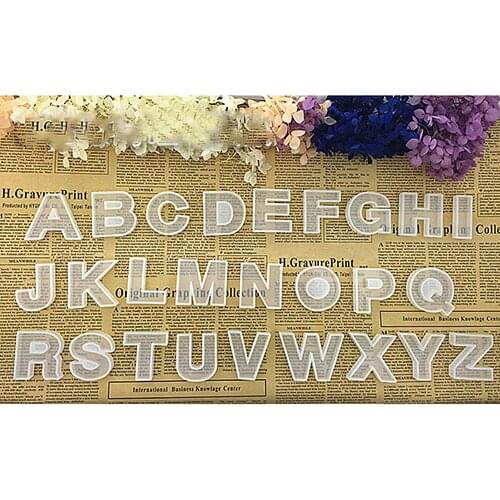 26 Alphabet DIY Silicone Molds Letter A~Z Resin Mold Epoxy Resin Crafts Making Tool wholesale