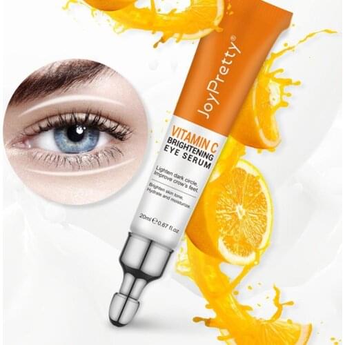 Vitamin C Lighten Dark Circles Eye Serum Brightening Hyaluronic Acid Remove Fine Lines Anti Eye Bags Anti Inflammation Skin Care
