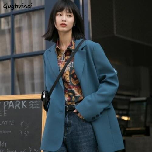 Blazers Women Retros Harajuku Elegant Office Lady Vintage England Spring Autumn Long Sleeve Casual Stylish All-match Streetwear