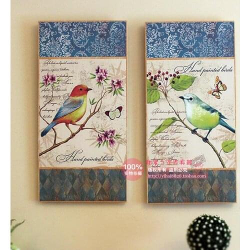 Decorative painting the living room sofa TV backdrop frameless painting two linked hand-painted oil painting mural wall painting