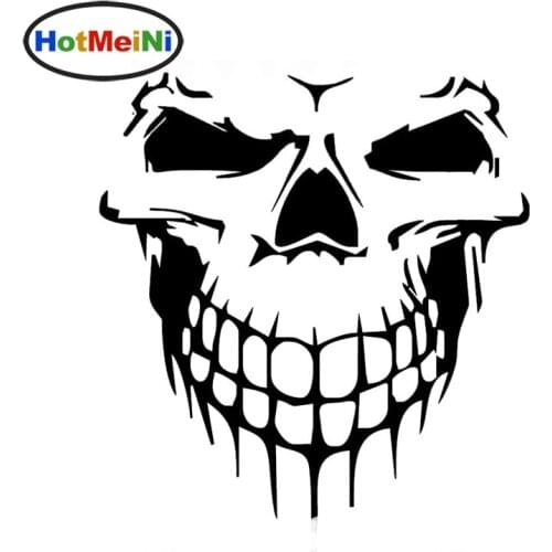 HotMeiNi 15*15 CM Skull Hood Decal Vinyl Large Graphic JDM Car Sticker Semi Boat Tailgate Window Classic Decoration Accessories
