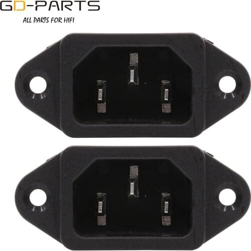 IEC 320 C14 Male AC Power Cord Inlet Connector Electric Power Receptacle Socket AC 250V 10A CCC CE For AMP Application 2PCS