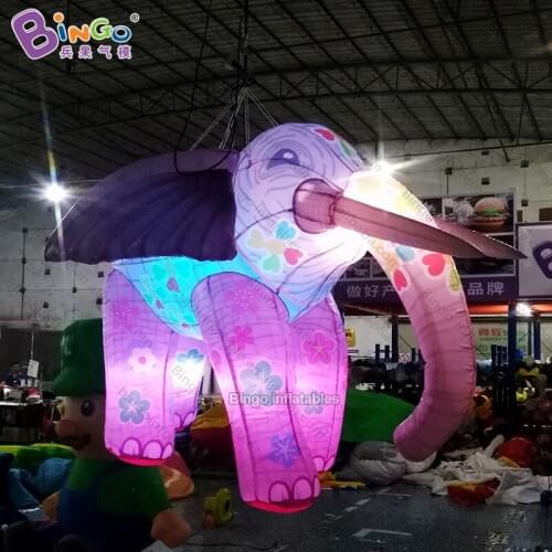 Customized 2.4X2.2X2 inflatable colorful elephant / inflatable LED elephant / inflatable lighting elephant toys