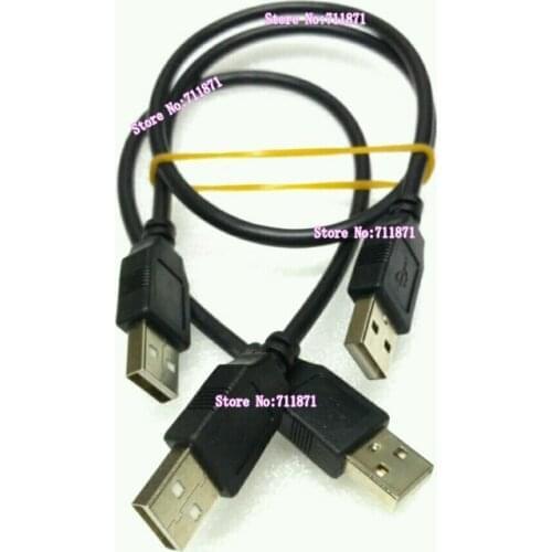 Short 30cm 50cm Male to Male USB2 USB 2.0 USB2.0 Charging Data Line cable black Mobile Hard Disk Box Usb2.0 Data Cable Line USB