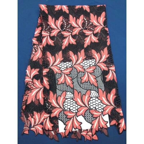 New Style Africa Lace Fabric 2021 High Quality Lace Water Soluble Embroidered Fashion Soft Lace Fabric 5 Yards