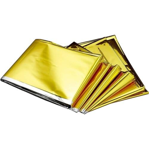 Waterproof Disposable Outdoor Military Survival Emergency Rescue Space Foil Thermal Blanket First Aid Sliver Curtain