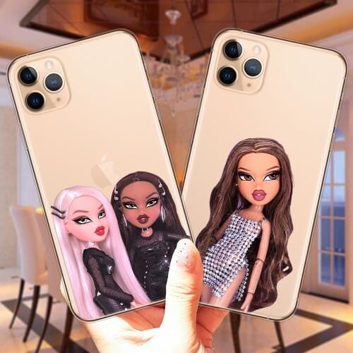 Cute Cartoon Soft Phone Case For iPhone 12 Mini 11 Pro XS Max X XR 6S 6 7 8 Plus 5 5S SE 2020 Doll Bratz Clear Silicone Cover