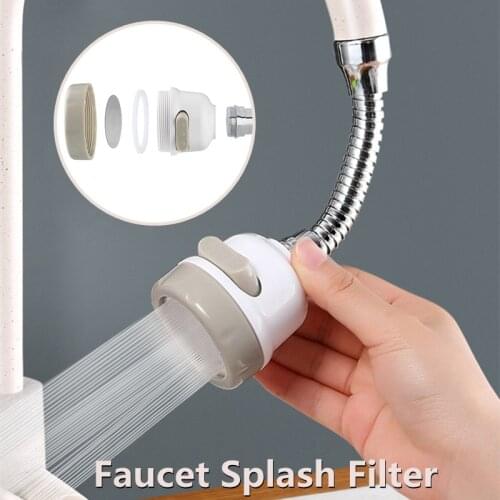 Lengthen Faucet Filter Nozzle Booster Shower 360 Degrees Rotation Home Filter Household Kitchen Water Saving Nozzle Accessory