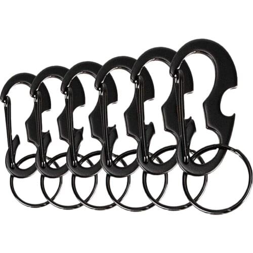Stainless Mini Carabiners Key Ring Small Carabiner Clip Keychain Tiny Snap Hook Accessories for Camping Bottle