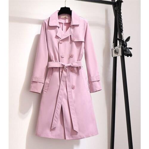 2021 New trench coat for women plus size 6xl autumn winter Hot selling womens fashion casual Ladies work wear nice Coats