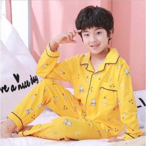 Autumn Kids Pajamas Sleepwear Kids Clothes Nightwear Homewear Big Boys Girls Pajamas Sets Toddler Clothes Garcon Suits 3-14Yrs