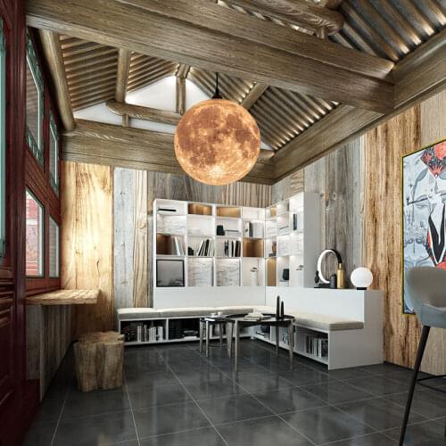 Nordic 3D moon pendant light modern minimalist dropights room restaurant bedroom balcony LED lamp planet lamp home decor CL81302