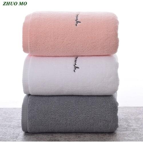 ZHUO MO Egyptian Cotton Towels for Adults Sweet Letters soft Embroidered Bath Face Towel Bathroom Shower Gift for Lovers Towels