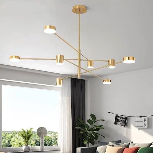 Northern European-Style Living Room Simple Rotating Chandelier Modern Atmosphere Household Restaurant Light Creative Personality