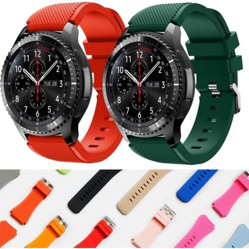 For Galaxy Watch 46mm Strap Gear S3 Frontier Classic 22mm Sport watch band Rubber Silicone bracelet For huawei watch gt strap